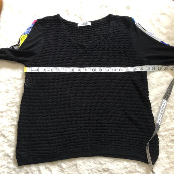 Stizzoli loose-knit sweater with colorful sleeve made in Italy size 48 US M - Picture 7 of 10